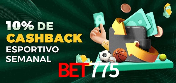 10% de bônus de cashback na Bet775